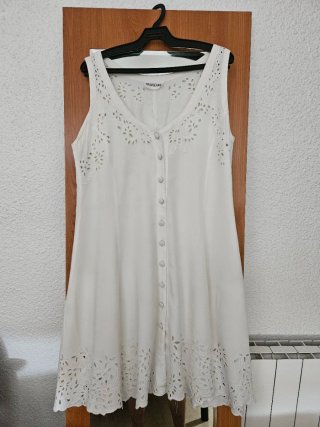 Vestido blanco Tropicana bordado