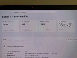 ASUS VIVOBOOK OLED RYZEN/ 16GB/ 512SSD/ RTX3050