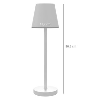 Lámpara de Mesita de Noche con Luces LED Blanco