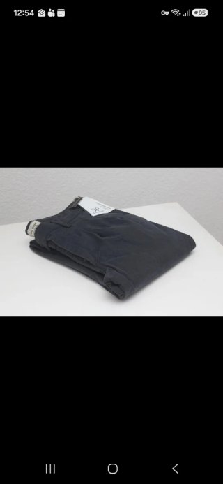 Pantalón Chino Silbon T38 Doble Pinza Azul Marino