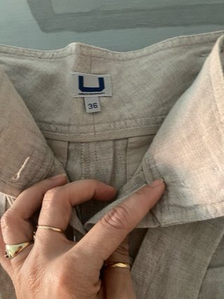 Pantalón corto lino Adolfo Dominguez beige