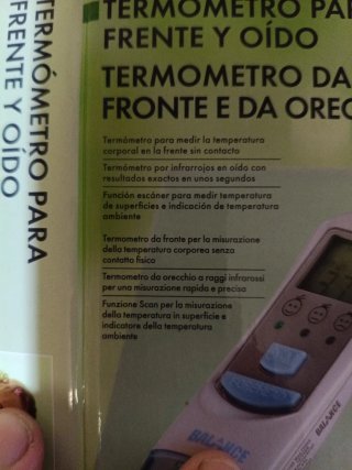 Termómetro infrarrojo frente y oído Balance