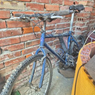 Bicicleta azul montaña