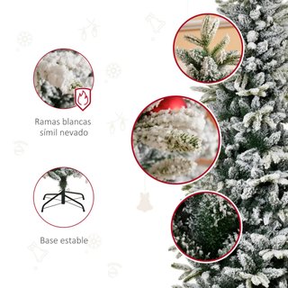 Árbol de Navidad Nevado 210 cm Artificial