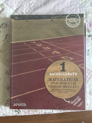 Libro Matematicas Ciencias Sociales 1 Bachillerato