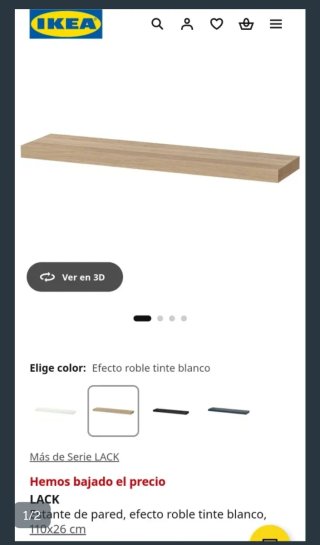 Estantería IKEA LACK Roble Blanco
