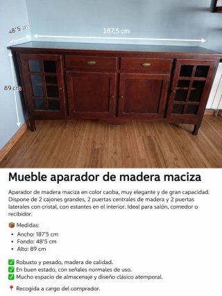 Aparador de madera marrón