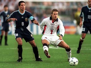 Camiseta David Beckham #7 Inglaterra Mundial 1998