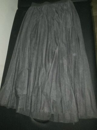 Falda gris de tul talla única