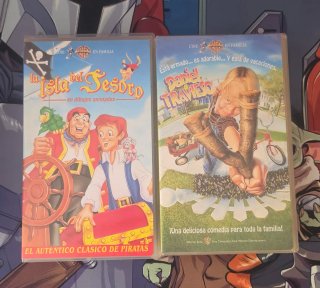 Lote 2 Películas VHS: La Isla del Tesoro y Daniel