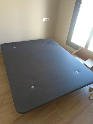 Base tapizada gris tela