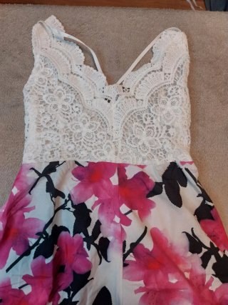 Vestido Verano pantalon Encaje Floral Talla S