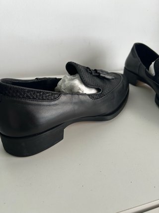 Mocasines Zara Piel Combinada Borlas