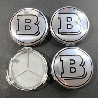TAPABUJES MERCEDES BRABUS 75mm CROMADOS