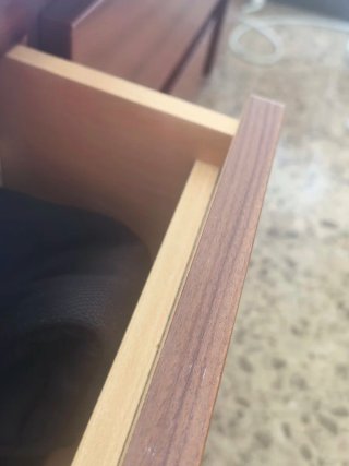 Cómoda de madera natural 90x50x36