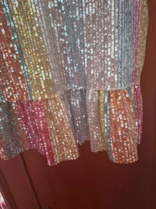 Top lentejuelas Zara multicolor s