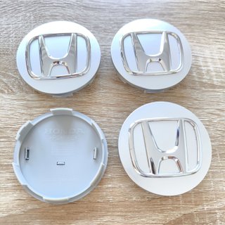 TAPABUJES HONDA 69mm GRIS CON EMBLEMAS HONDA CROMO