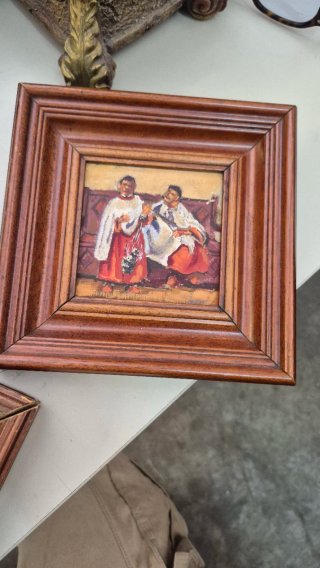 Cuadro Molina Ferrer Madera Marrón y Rojo