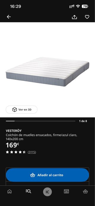 Colchón Vesteröy Ikea