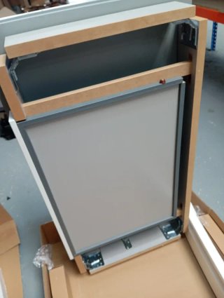Mesa Cocina Extensible Cristal Gris/Blanco