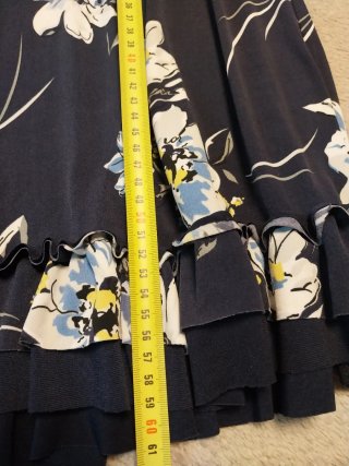 Falda floral azul talla L