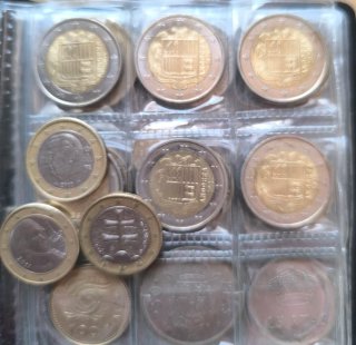 Colección monedas euro Andorra, Eslovaquia, etc