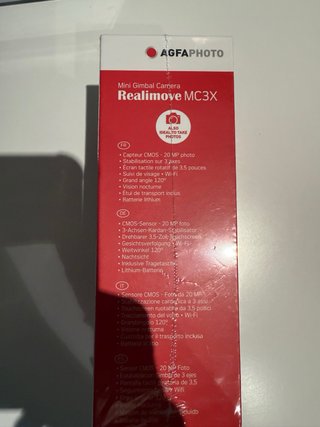 Cámara Gimbal Mini AGFA Realimove MC3X