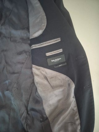Chaqueta americana traje de vestir azul marino