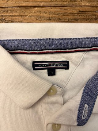 Polo Tommy Hilfiger Blanco Niños Talla XL