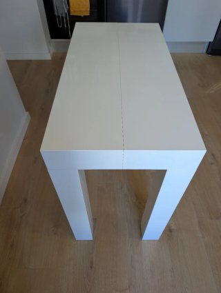 Consola extensible blanco lacado