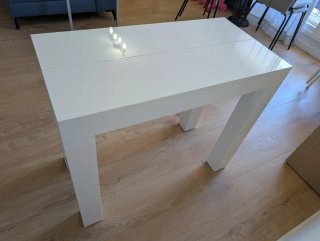 Consola extensible blanco lacado