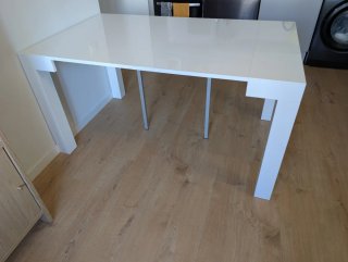 Consola extensible blanco lacado