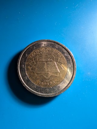 Moneda 2€ conmemorativa España 2007 Tratado Roma