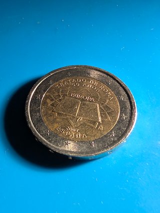 Moneda 2€ conmemorativa España 2007 Tratado Roma