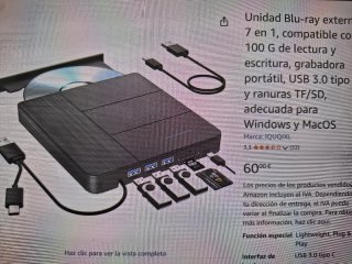 Unidad Blu-ray Externa 7 en 1 USB 3.0