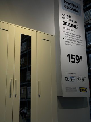 Armario BRIMNES Ikea Blanco con Espejo