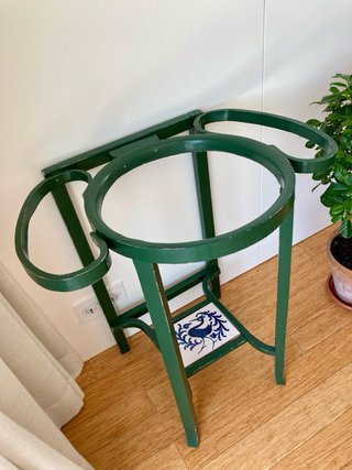 Lavabo Mueble Palanganero Antiguo Restaurado Verde