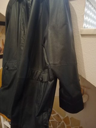Chaqueta de cuero tres cuartos
