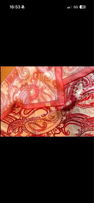 Pañuelo Paisley Rojo y Blanco