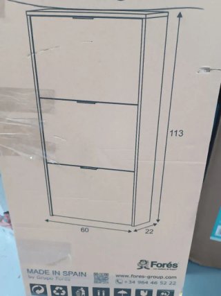 Habitdesign Zapatero 3 Puertas Blanco/Madera