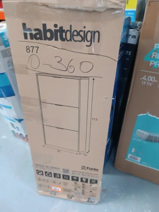 Habitdesign Zapatero 3 Puertas Blanco/Madera
