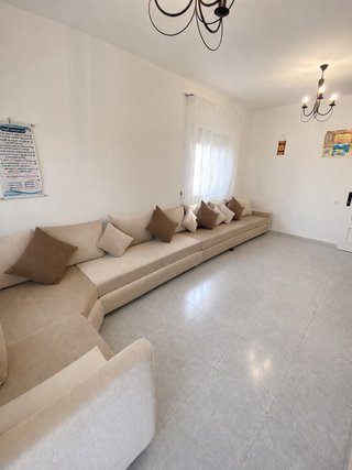 Sofá marroquí beige y marrón
