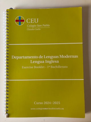 Ejercicio y teoria repaso Lengua Inglesa 1 Bach