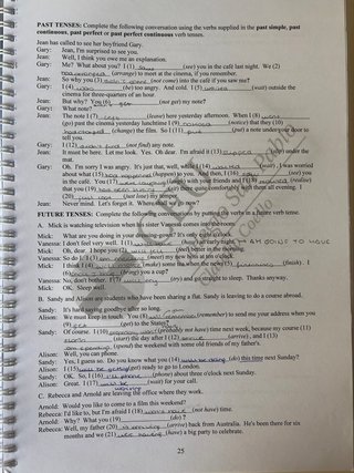 Ejercicio y teoria repaso Lengua Inglesa 1 Bach