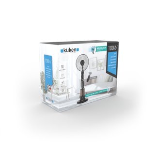 Ventilador con nebulizador negro