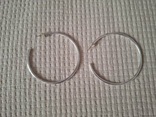 Pendientes Aro Plateados Grandes