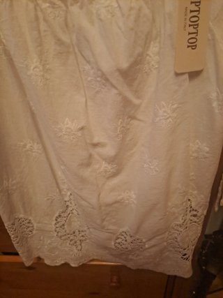 Blusa bordada blanca talla única