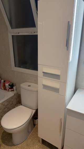 Mueble alto de baño blanco