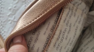 Bolso redondo Don Algodón dorado