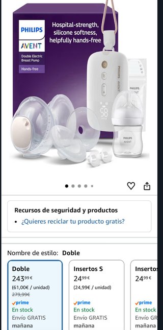 Sacaleches Eléctrico Philips Avent- Hands Free